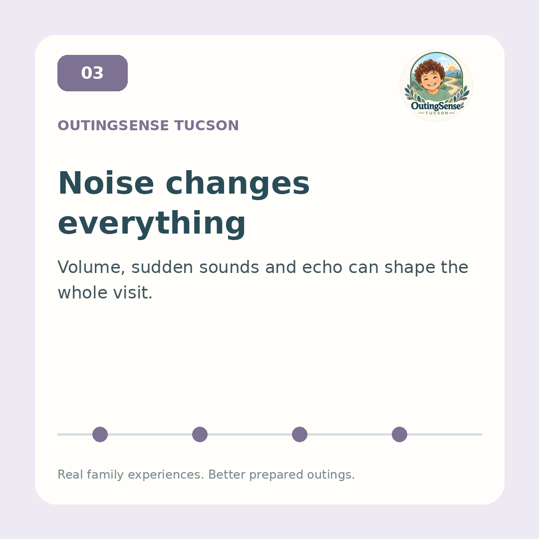 Noise changes everything: volume, sudden sounds and echo can shape the whole visit